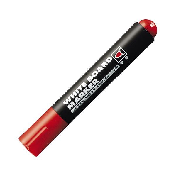 (まとめ) コクヨ ホワイトボード用マーカーペン 中字 赤 業務用パック PM-B102NR 1箱(10本) 〔×5セット〕