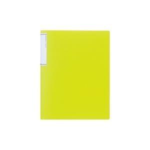 (業務用200セット) LIHITLAB クリアファイル ポケットファイル 〔A4 タテ型〕 超スリムタイプ N7111-6 黄緑