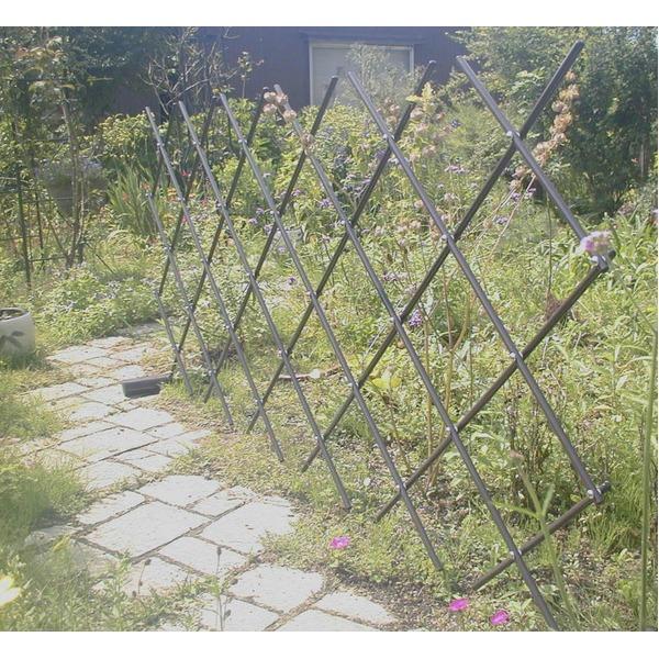 伸縮式 簡易フェンス(仕切り/柵/ゲート) 〔使用可能幅200cm〕 スチール 日本製 〔防犯 事故防止 園芸 ガーデニング用品〕_3