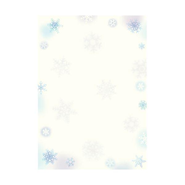 (まとめ) ササガワ OA対応和柄用紙 和ごころ雪の結晶 4-1011 1冊(10枚) 〔×30セット〕_1