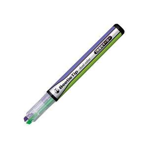 (まとめ) コクヨ 2色蛍光マーカービートルティップ ライトグリーン×パープル PM-L303-2-1P 1本 〔×50セット〕