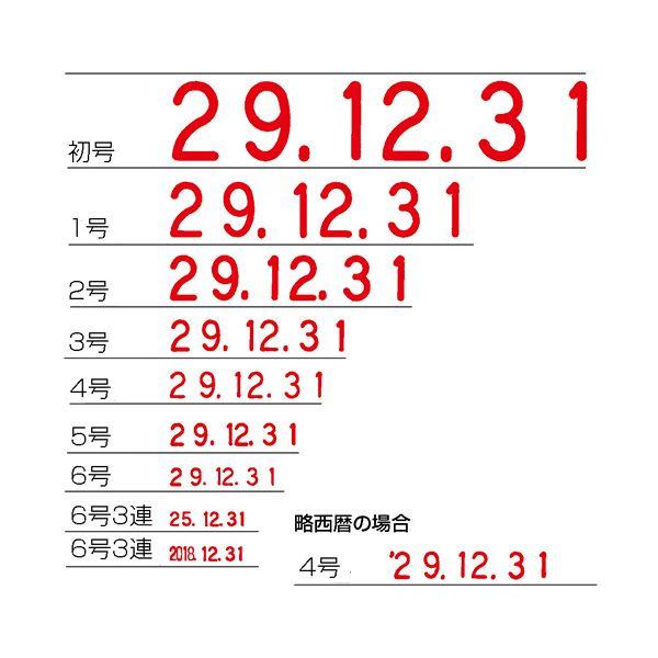 (まとめ) シヤチハタ 回転ゴム印 エルゴグリップ欧文日付 6号3連 ゴシック体 NFD-36G 1個 〔×5セット〕の画像