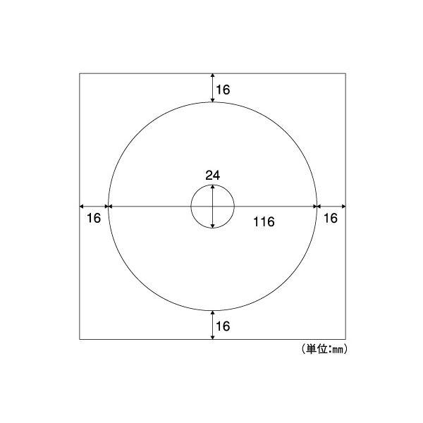 (まとめ)ヒサゴ 透けないDVD・CD-Rラベルマルチプリンタタイプ 内円24mm つやなし マット紙 CJ7007S 1パック(20枚) 〔×10セット〕の画像