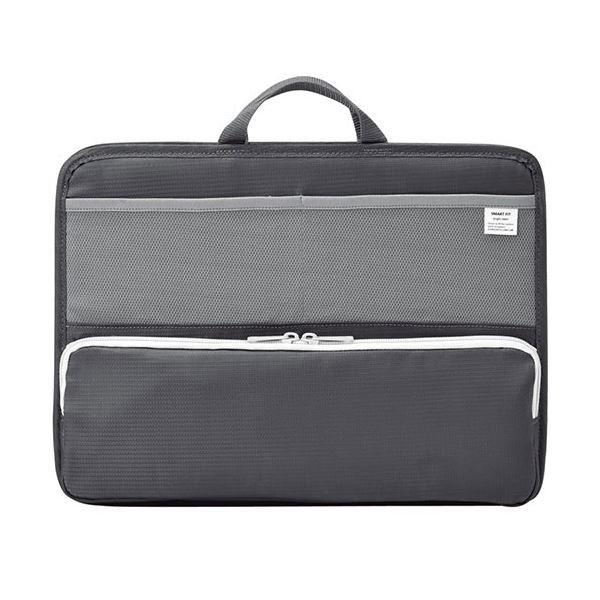 (まとめ)リヒトラブ SMART FITbright label スタンドポケット (ヨコ型) A4 ブラック A-7664-24 1個〔×2セット〕