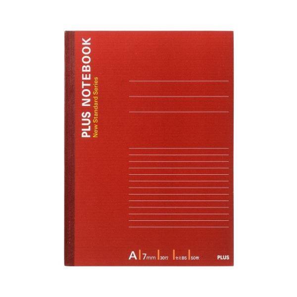 (まとめ)プラス ノートブック NO-005AS B5 A罫10冊〔×5セット〕