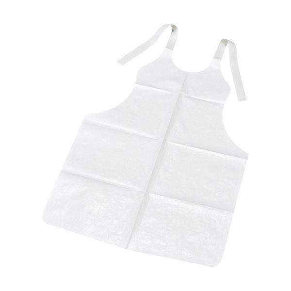 TANOSEE 紙エプロン Mサイズホワイト 1セット(1000枚：100枚×10パック)
