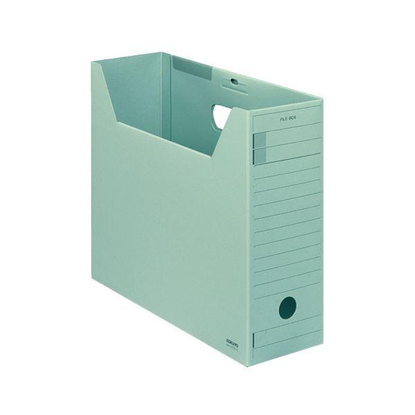 (まとめ)コクヨ ファイルボックス-FS(Fタイプ)A4ヨコ 背幅102mm 緑 フタ付 A4-LFFN-g 1セット(5冊)〔×2セット〕