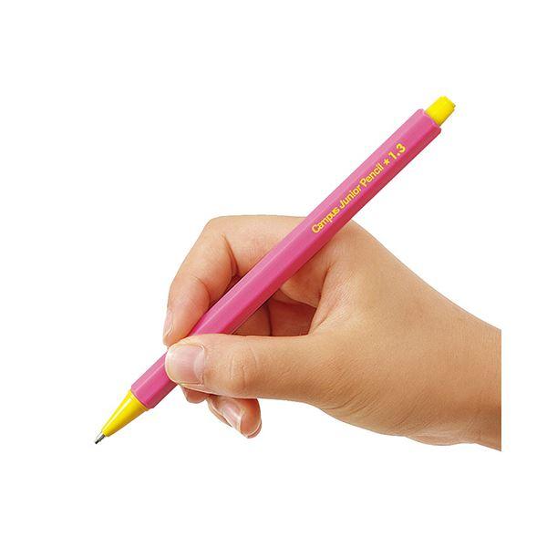 (まとめ)コクヨ 鉛筆シャープ(キャンパスジュニアペンシル)1.3mm(軸色：ピンク)PS-C101P-1P 1セット(10本)〔×5セット〕