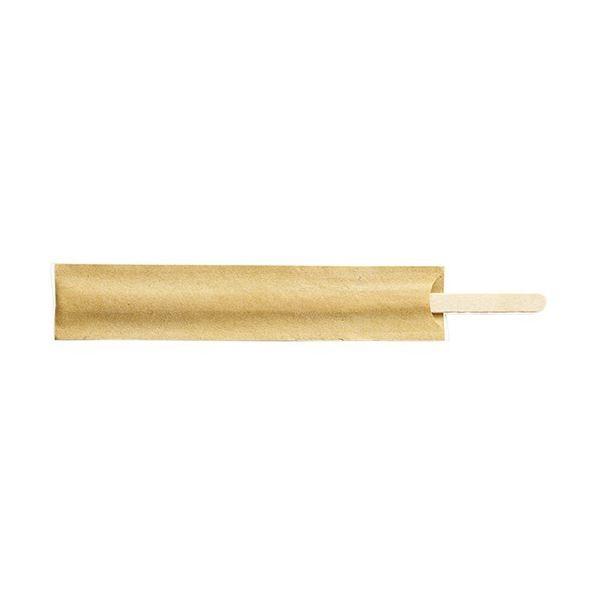 (まとめ)TANOSEE ウッドマドラー160mm 紙袋入 1パック(100本)〔×20セット〕