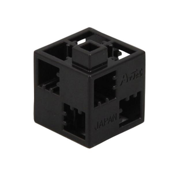 (まとめ)Artecブロック 基本四角 24P 黒〔×10セット〕の画像