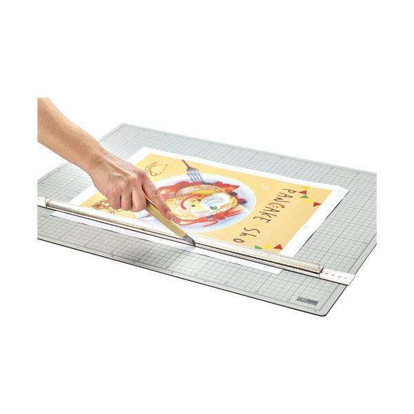 (まとめ)TANOSEE フタル酸エステル不使用 滑りにくいカッターマット A2 450×620mm 1枚 〔×3セット〕_2
