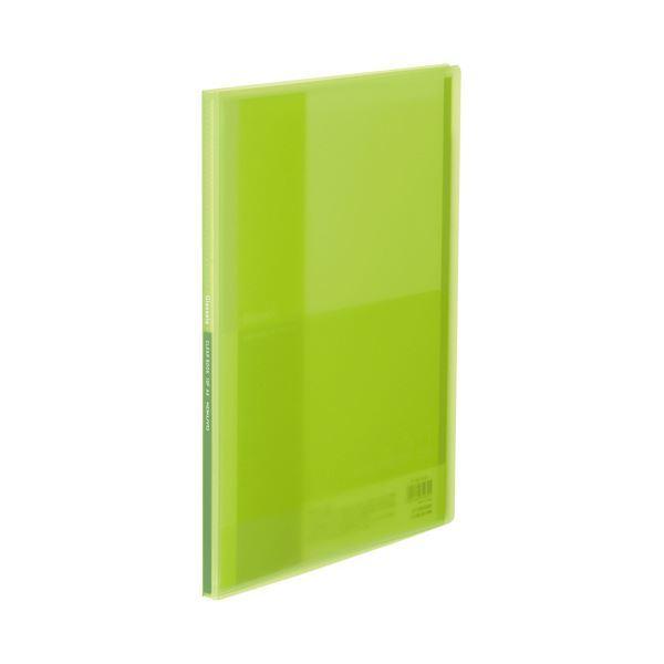 (まとめ)コクヨ クリヤーブック(Glassele) 固定式 A4タテ 10ポケット ライトグリーン ラ-GL10LG 1冊 〔×30セット〕