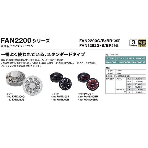 KU91910 空調服 R 綿・ポリ混紡 長袖ブルゾン 脇下マチ付き FAN2200G・RD9261・LIPRO2セット シルバー×ブルー 5L｜rinkobe｜04