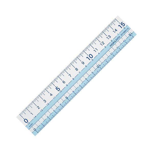 (まとめ) コクヨ 直線定規(まなびすと)(再生PET樹脂製) 15cm ブルー GY-GBA110B 1セット(10本) 〔×3セット〕