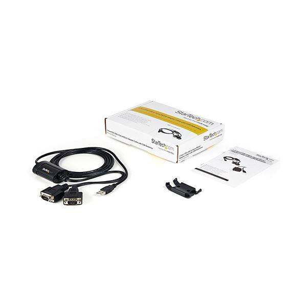 StarTech.com 2ポートFTDI USB -シリアル変換アダプタケーブル 1.8m ブラック ICUSB2322F1本_5