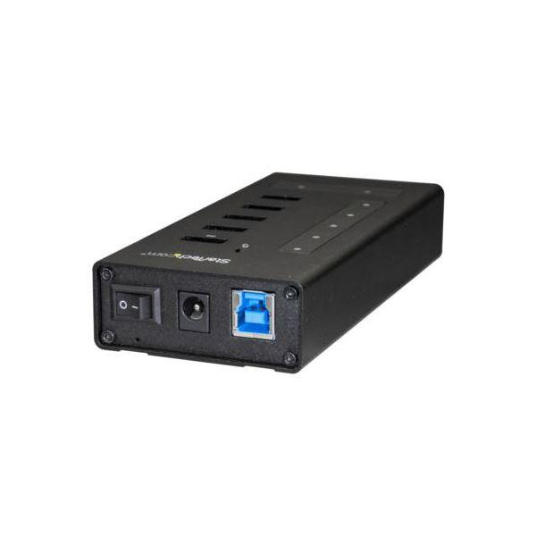 StarTech.com USB Type-Cコネクタ搭載7ポートUSBハブ 金属ケース USB-A×5口/C×2口 産業用 ブラックHB30C5A2CST 1個