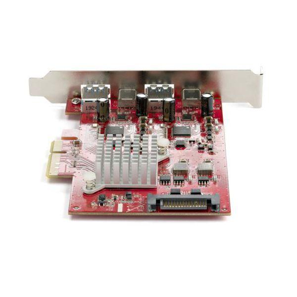 StarTech.com 4ポートUSB PCI Expressインターフェースカード レッド 