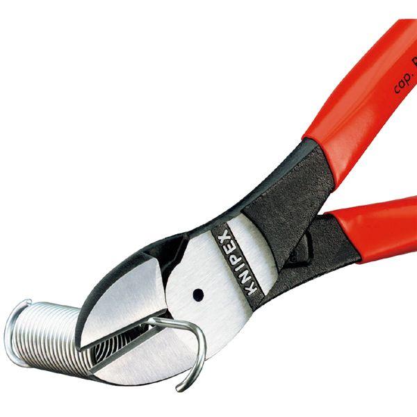 KNIPEX クニペックス 強力型斜ニッパー 硬線用 プラスチックコーティング 全長250mm 7401-250 工具 ツール DIY 作業工具_3