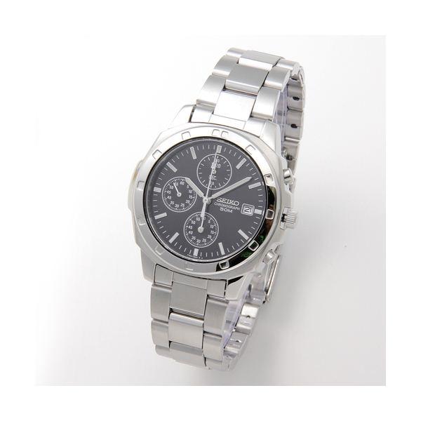 納得できる割引 腕時計 SEIKO(セイコー) クロノグラフ ブラック/バー SND191P 腕時計