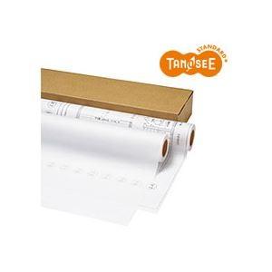 (まとめ)TANOSEE　インクジェットプロッター用紙　トレペ80g　2本入×2箱　A1ロール　594mm×50m
