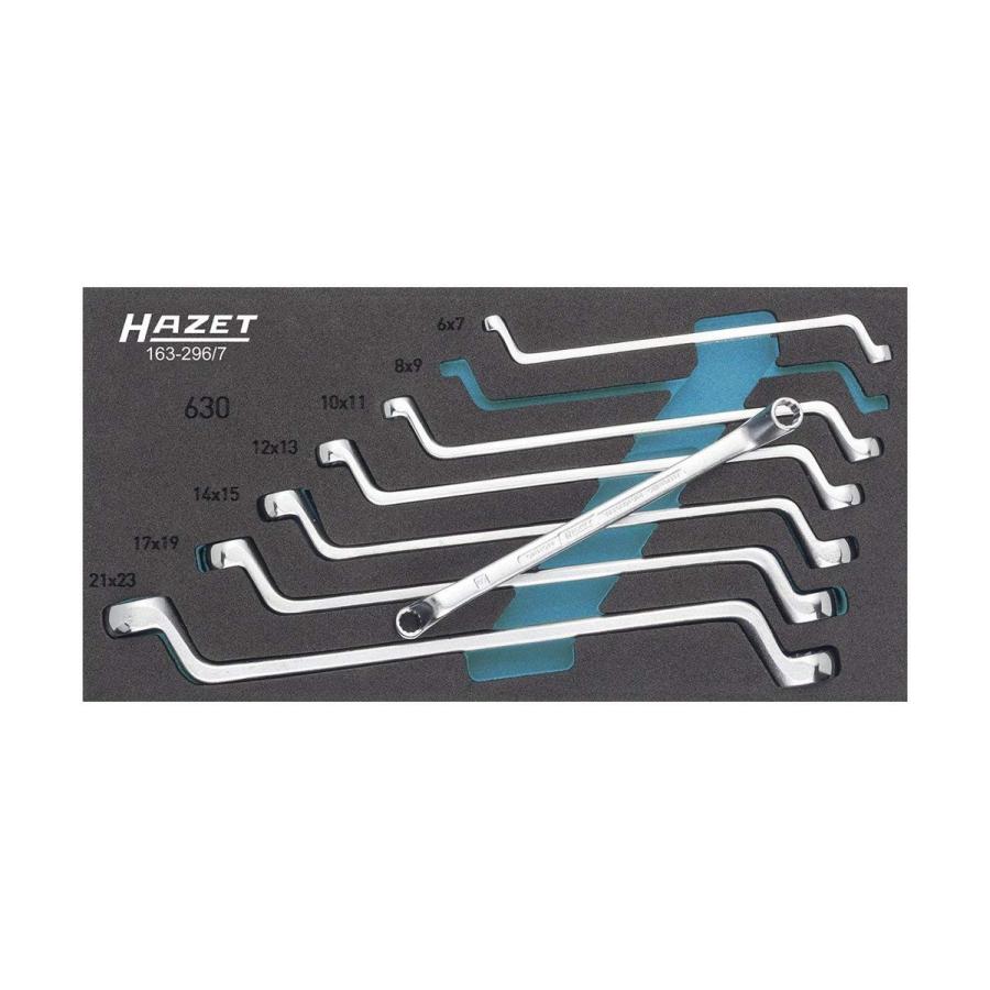 Hazet ハゼット 163-296/7 メガネレンチセット 7ピース 6x7 - 21x22 