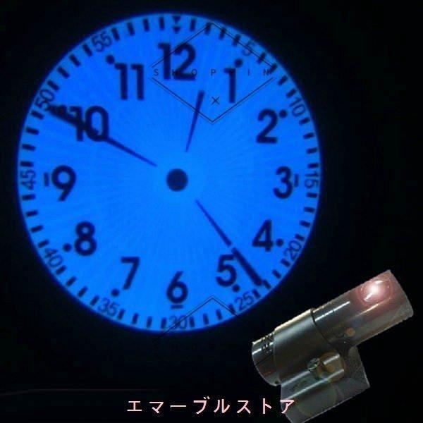LED 投影 時計 創造的 クロック 360度回転 壁掛け 読みやすい USプラグ 黒