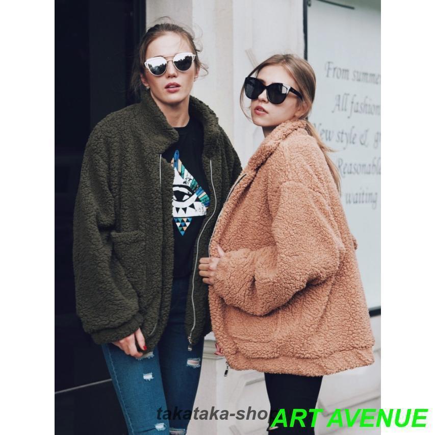 【大特価】レディース ボアコート 長袖 テディコート オーバーサイズ 大きいサイズ 2L 3L 4L アウター 韓国 原宿系 ファッション |  | 01