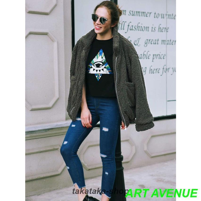 【大特価】レディース ボアコート 長袖 テディコート オーバーサイズ 大きいサイズ 2L 3L 4L アウター 韓国 原宿系 ファッション |  | 04