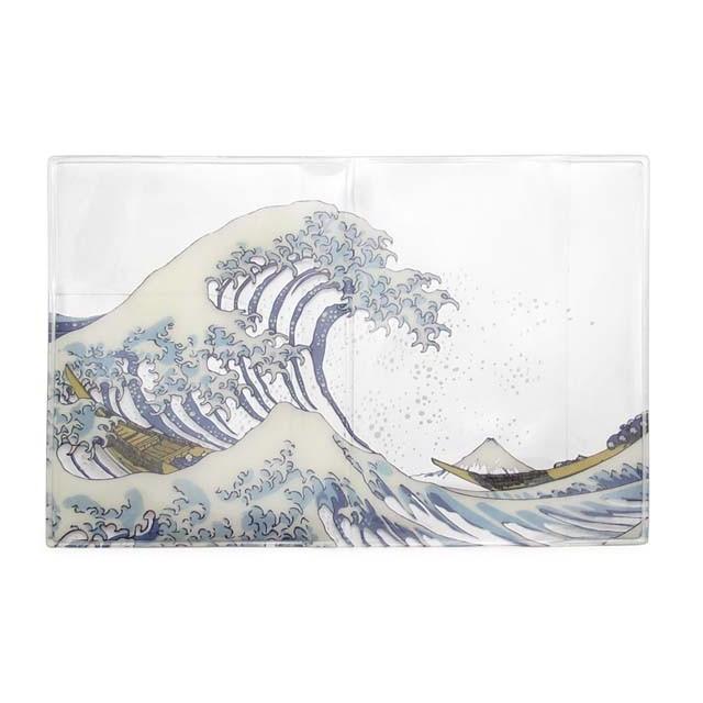 ネコポス 送料280円 !! 北斎 パスポートケース Aofuji 青富士 神奈川