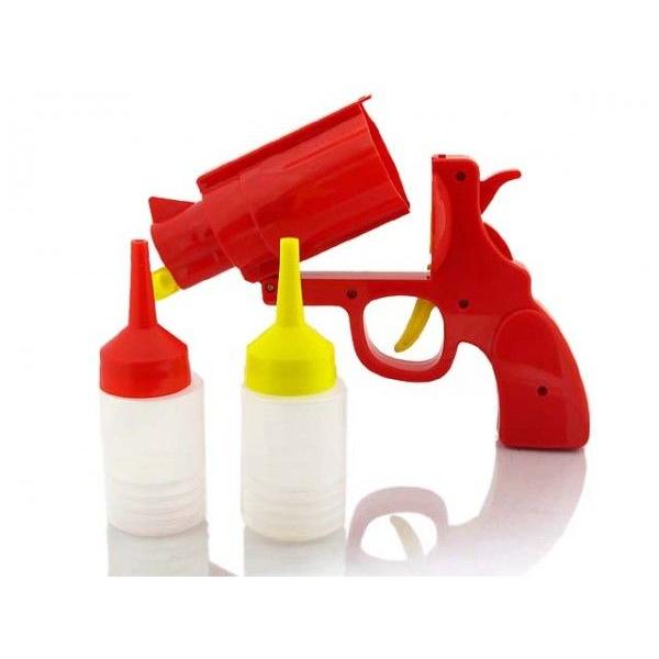 Sauce Gun ソース ガン 拳銃型 ケチャップ & マスタード ケース