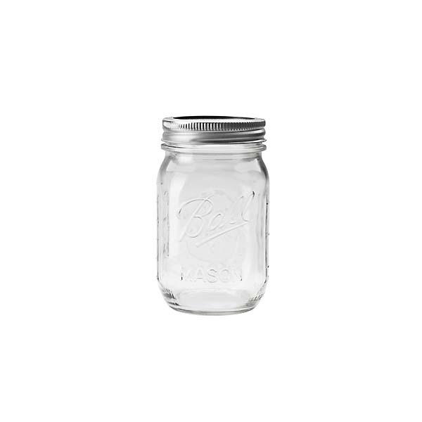 BALL 【ボール】Mason Jar メイソンジャー 16oz レギュラーマウス ガラス保存瓶 (480ml)｜rinkydink