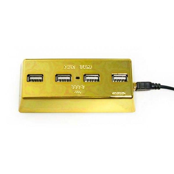 ゴールドバー USB 2.0 HUB インゴット ハブ｜rinkydink｜02