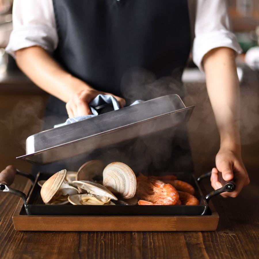 大人の鉄板 《大人の鉄板》 鉄板大 角蓋付き【製造元出荷】 : リンナイ