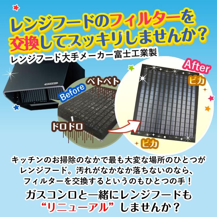 送料無料！】富士工業 レンジフード交換用フィルター アクアスリット