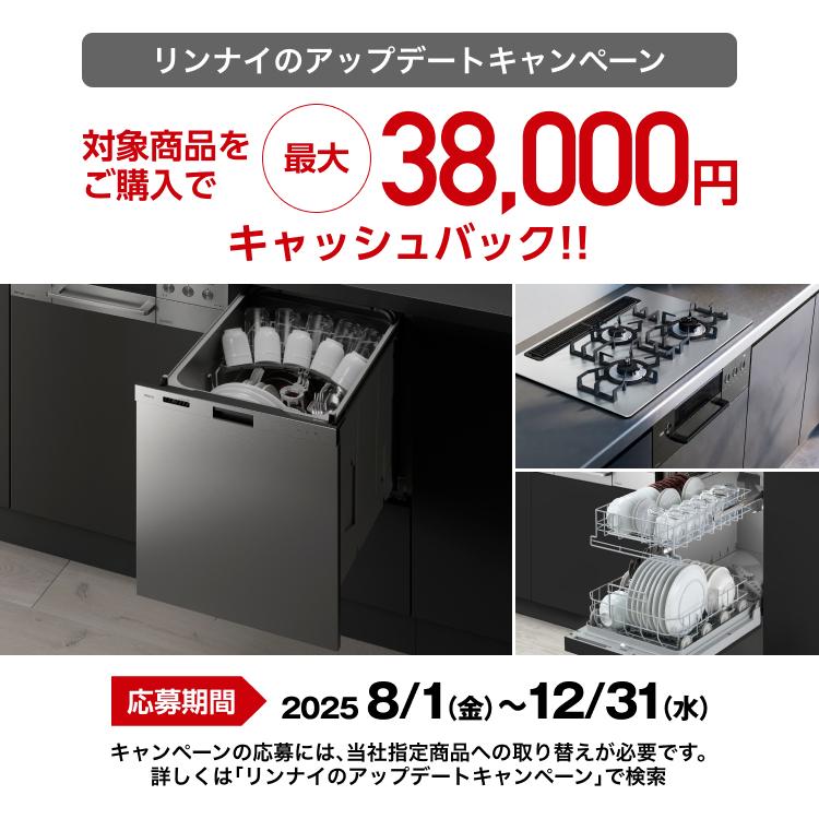 リンナイ食器洗い乾燥機、新品未使用品 標準スライドオープンタイプ食器洗い乾燥機【Prime】 | リンナイ