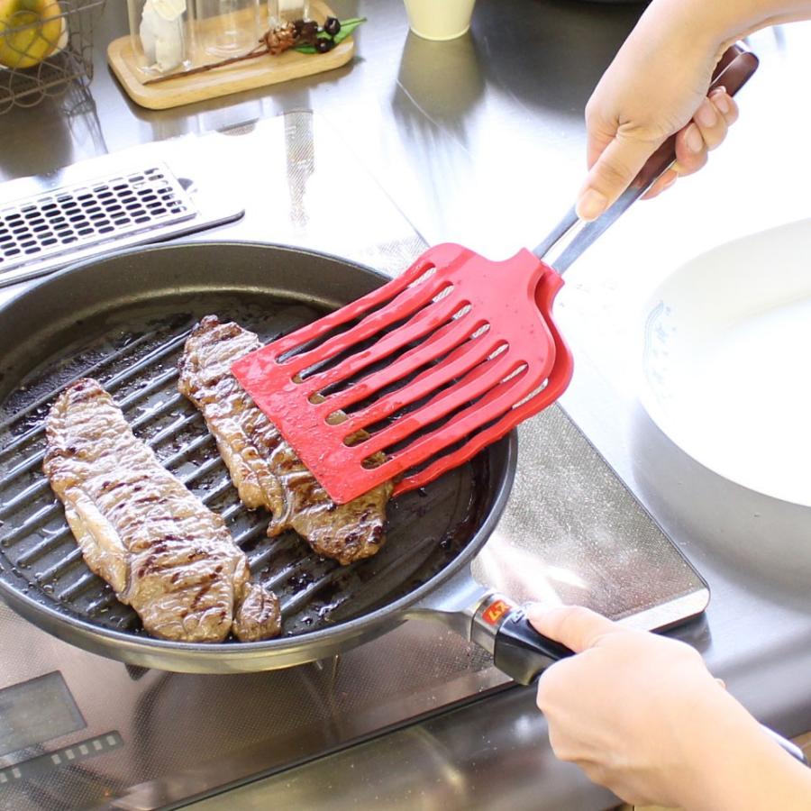フッ素焼き網で使える！マルチグリルトング大（オレンジ）【製造元出荷