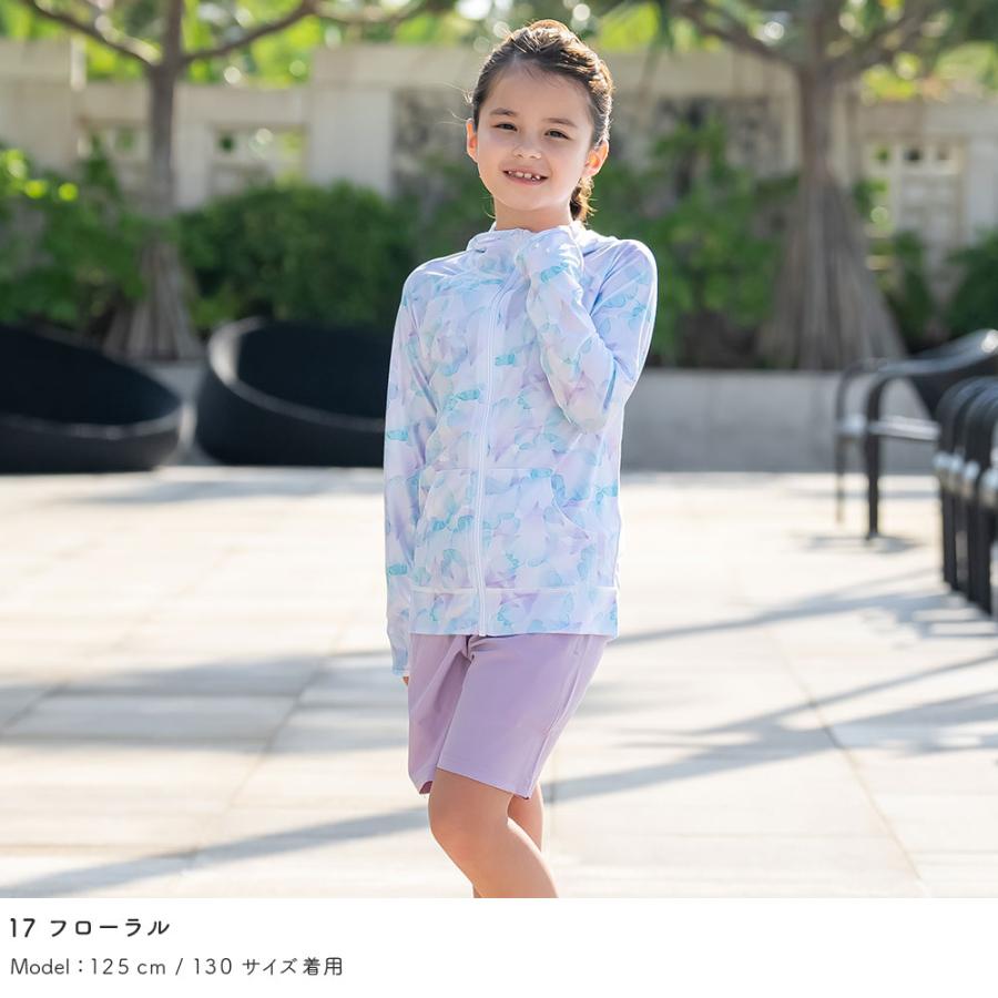 ラッシュガード キッズ パーカー 水着用 長袖 男の子 女の子 ジュニア