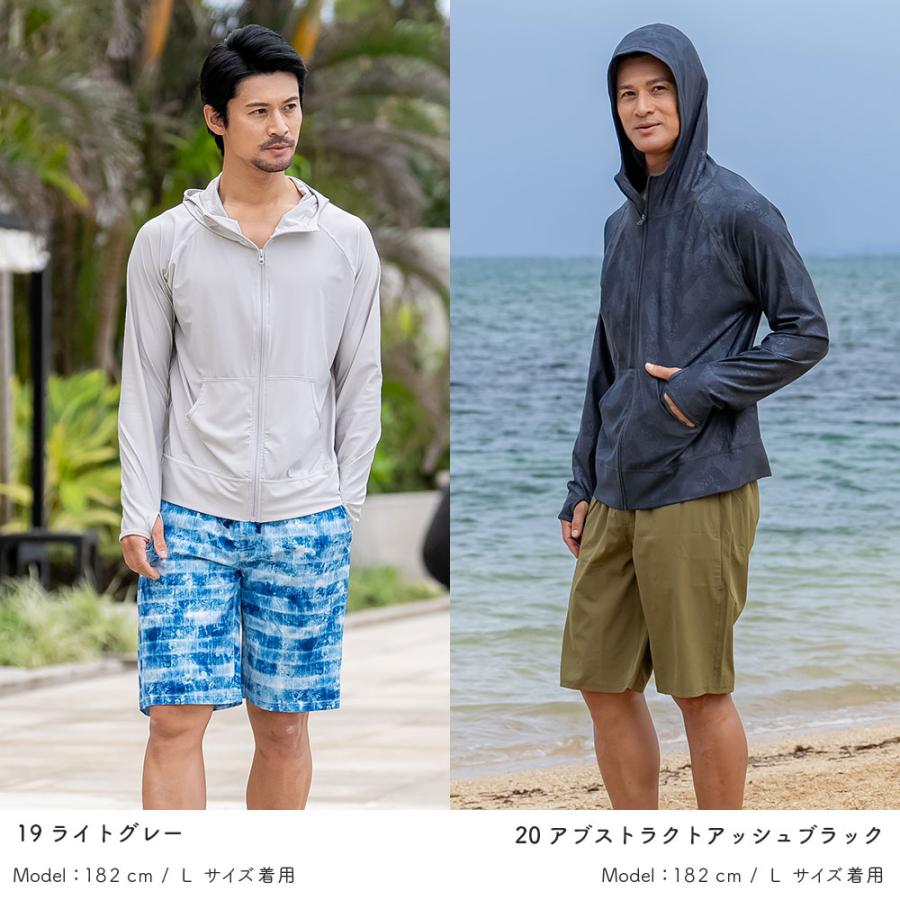 ラッシュガード メンズ パーカー 水着用 長袖 体型カバー UVパーカー ラッシュパーカー 日焼け対策 |  | 36