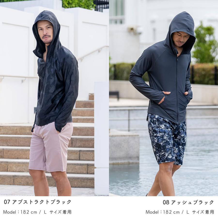 ラッシュガード メンズ パーカー 水着用 長袖 体型カバー UVパーカー ラッシュパーカー 日焼け対策 |  | 29