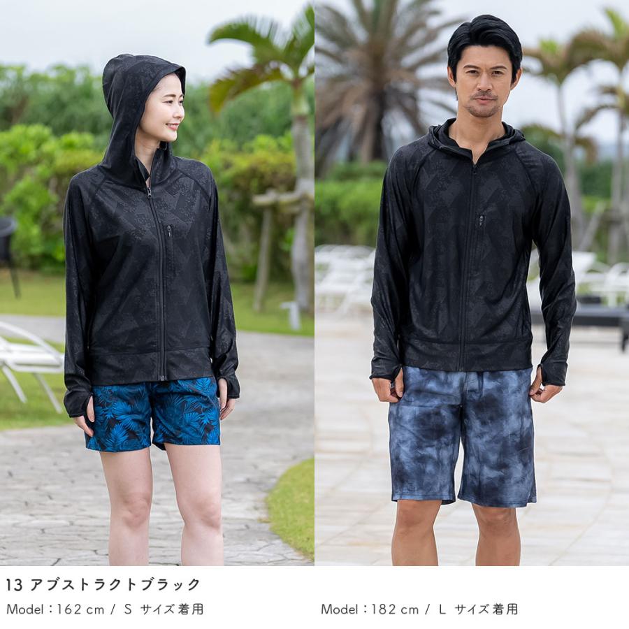 ラッシュガード ユニセックス ジップポケット付きパーカー 水着 ラッシュガード ユニセックス ジップポケット付きパーカー 水着