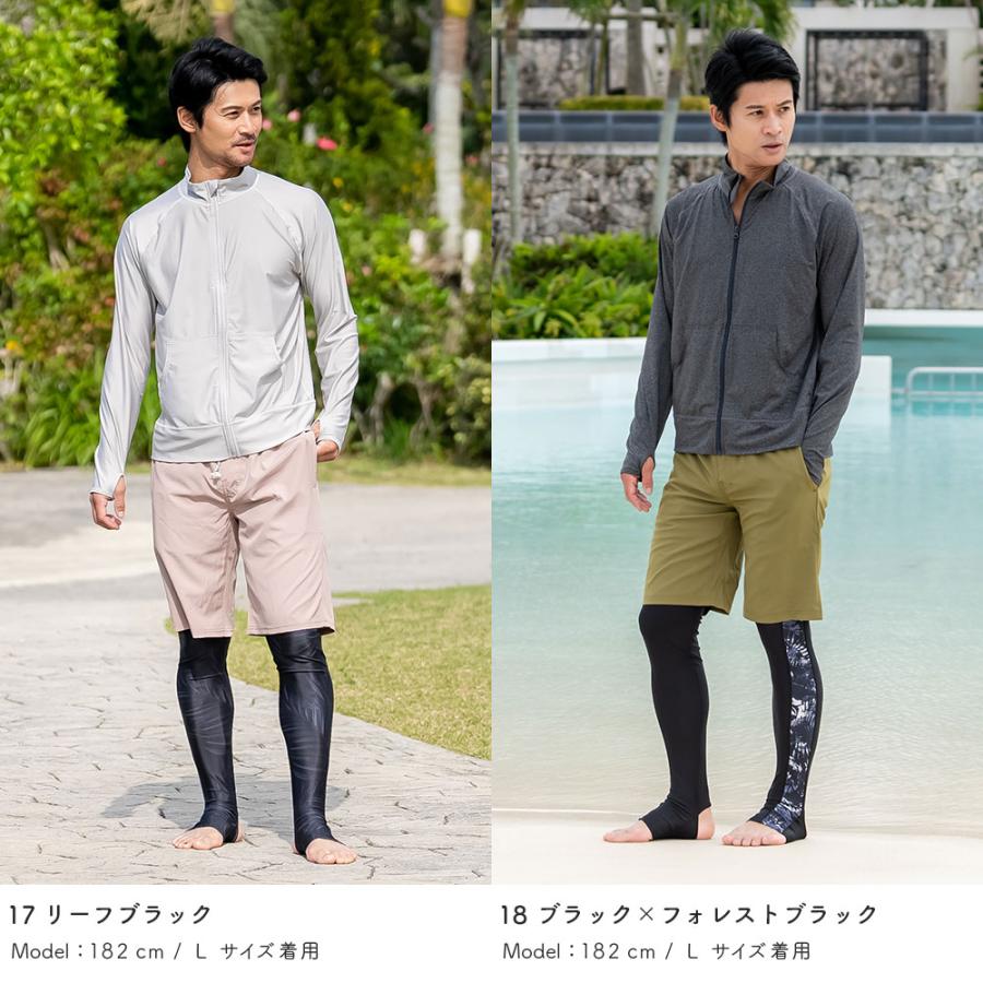 ラッシュガード メンズ トレンカ 体型カバー 日焼け対策 ケガ防止 水着