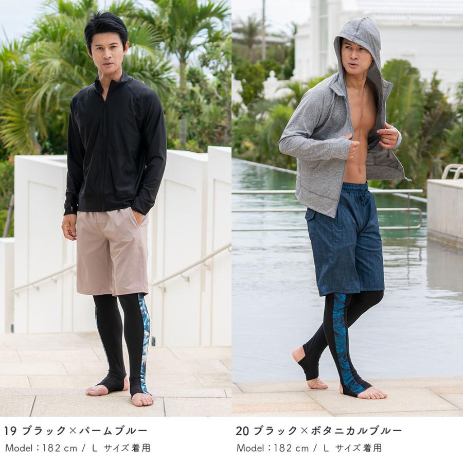 ラッシュガード メンズ トレンカ 体型カバー 日焼け対策 ケガ防止 水着