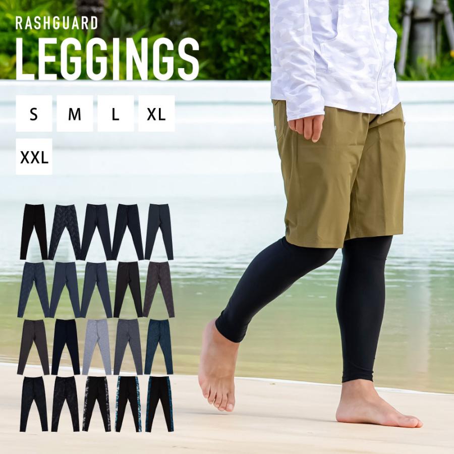 ラッシュガード メンズ レギンス 10分丈 体型カバー 日焼け対策 ケガ防止 水着 の商品画像