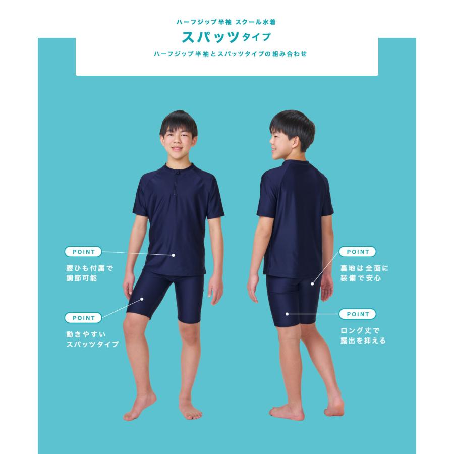 スクール水着 半袖セット 男の子 セパレート スパッツ型 トランクス型