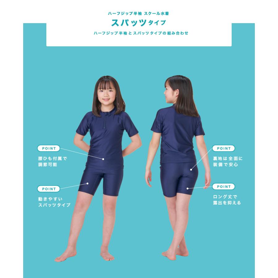 スクール水着 半袖セット 女の子 セパレート スパッツ型 キュロット型