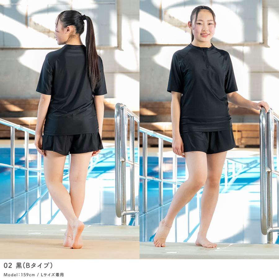 スクール水着 半袖セット 女の子 セパレート スパッツ型 キュロット型