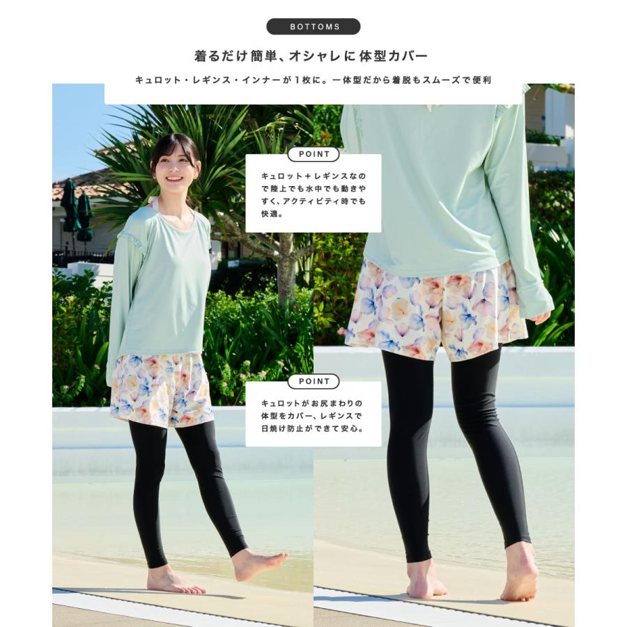 レディース ラッシュ 長袖上下セット 薄手でしっかりUVカット 涼感素材