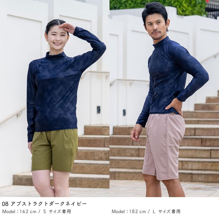 SKINS ネイビー ラッシュガード Sサイズ ラッシュガード ユニセックス 長袖Tシャツ 立ち襟 水着 レディース