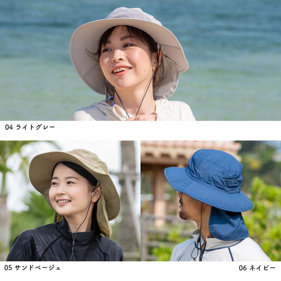 サファリハット メンズ レディース キッズ 撥水 マリンハット ビーチ