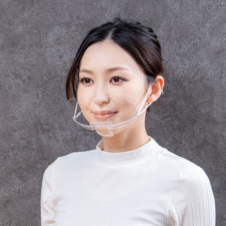 透明マスク マウスシールド 10枚セット マスク フェイスシールド 男女兼用 マウスシールド 透明マスク クリアマスク 10枚入 軽量 軽い 男女